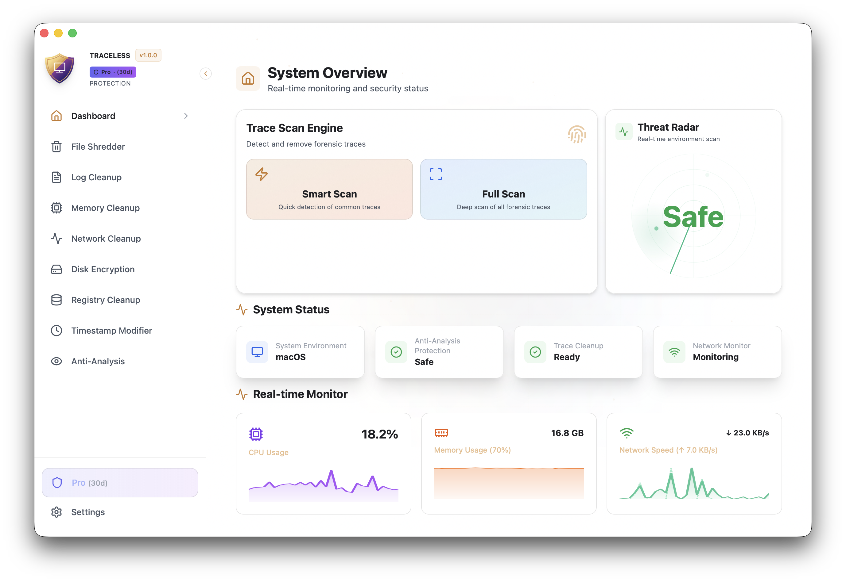 Traceless Application